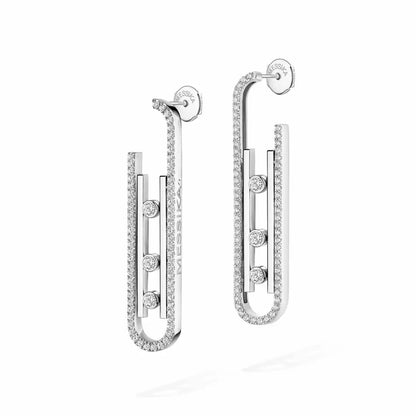 [LUXE]Diamond Pendant Earrings Move 10Th
