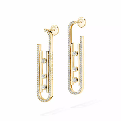 [LUXE]Diamond Pendant Earrings Move 10Th