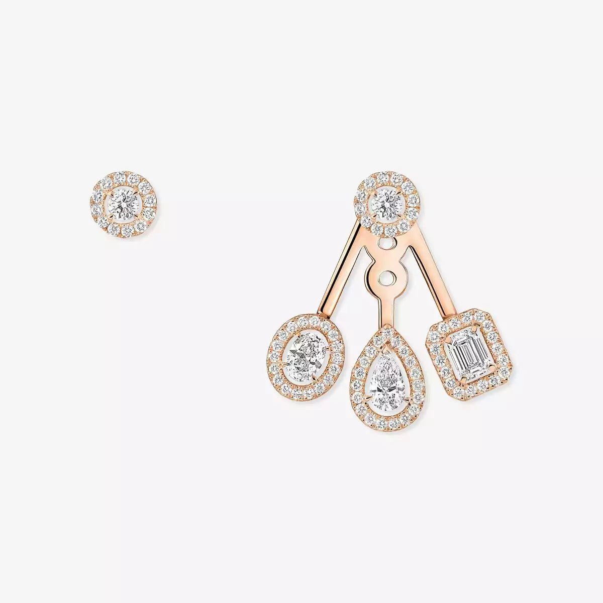 [LUXE] My Twin Trio  Diamond Earrings