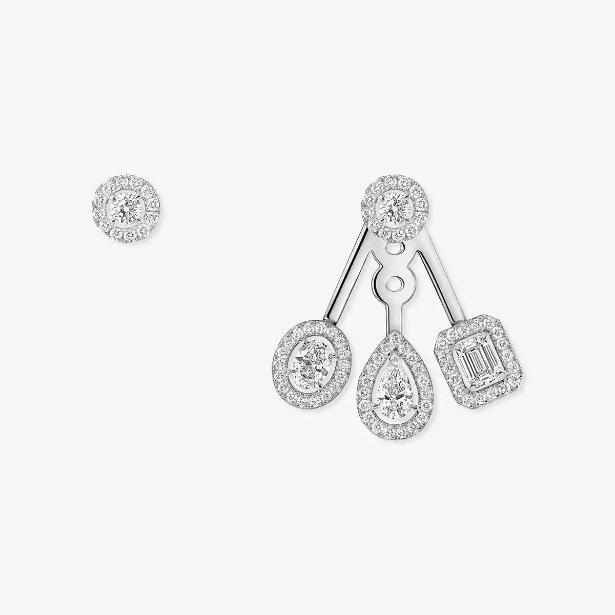 [LUXE] My Twin Trio  Diamond Earrings