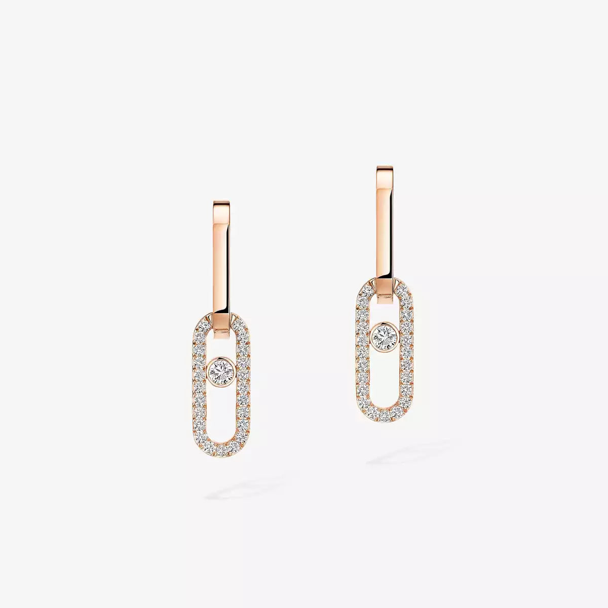 [LUXE]Move Link Diamond Earrings