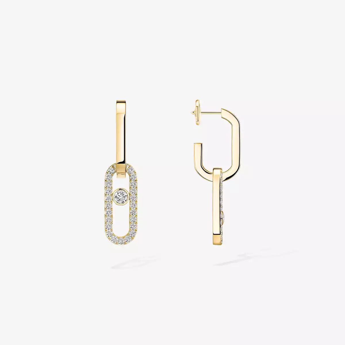 [LUXE]Move Link Diamond Earrings