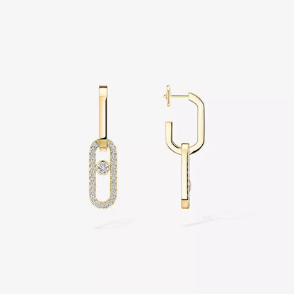 [LUXE]Move Link Diamond Earrings