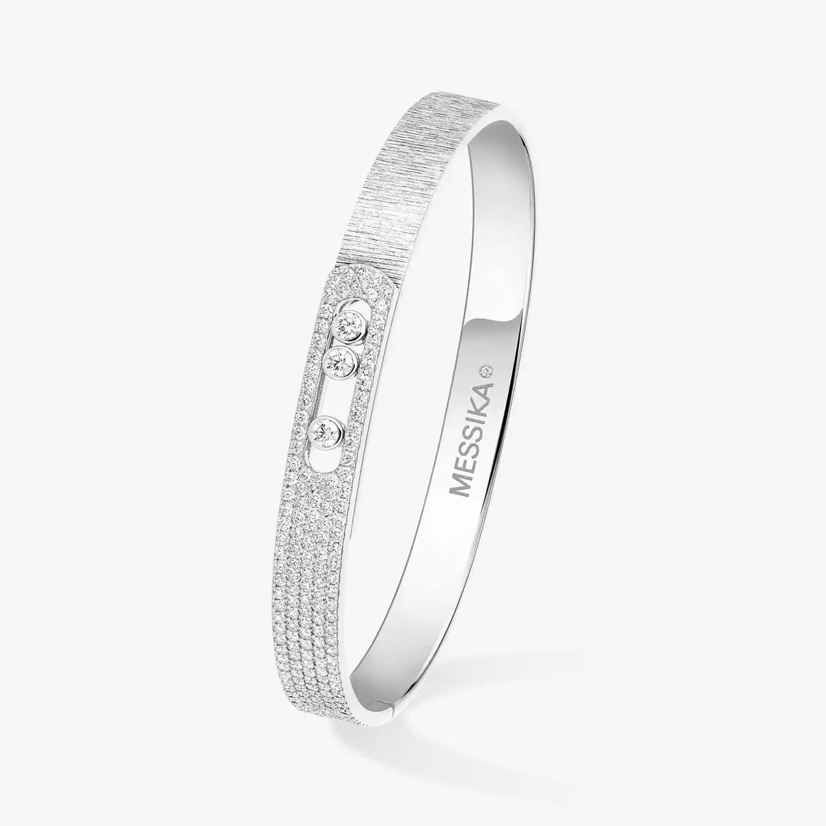 [LUXE]Move Noa Ciselé half pavé bangle