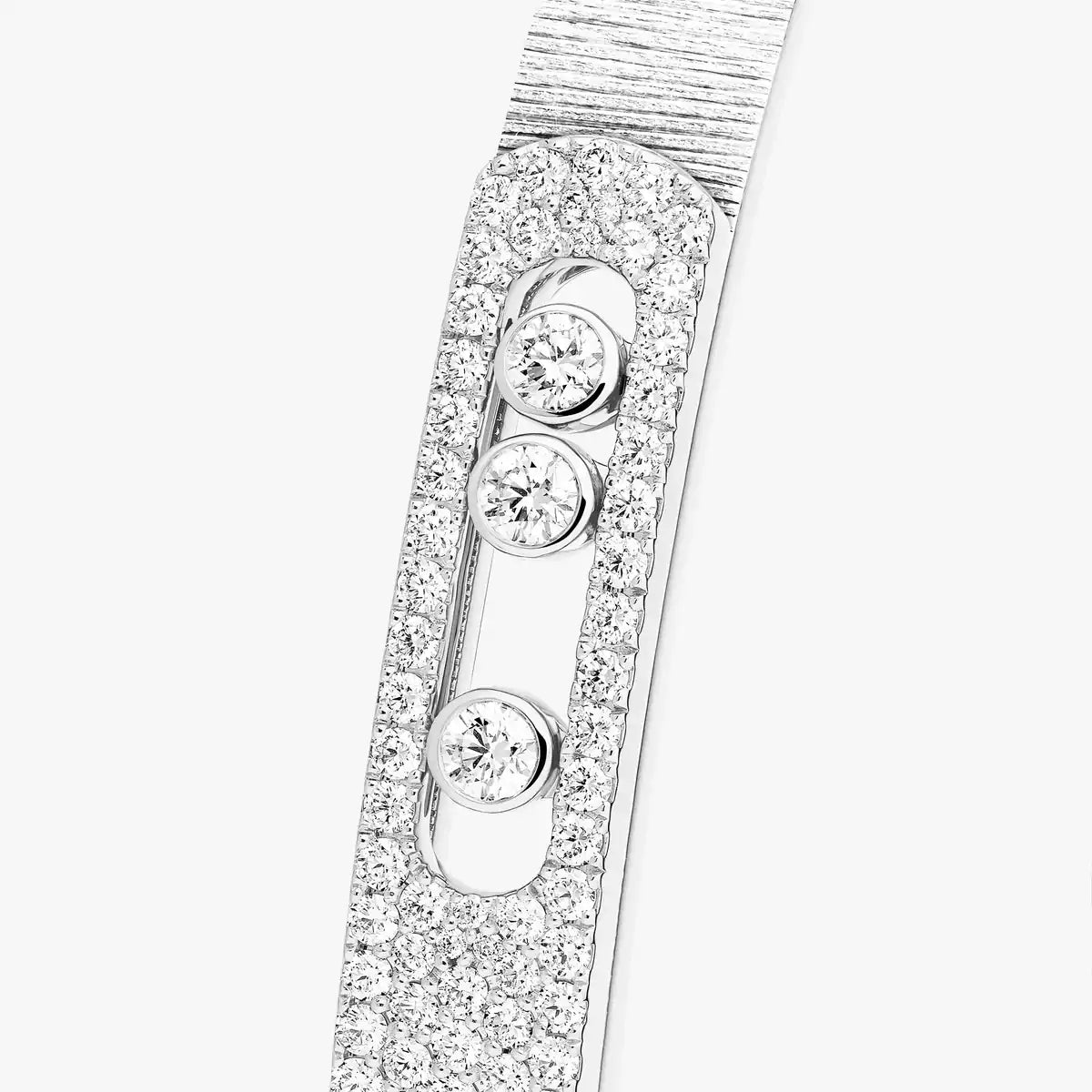 [LUXE]Move Noa Ciselé half pavé bangle