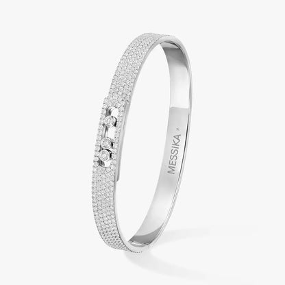 [LUXE]Move Noa Full Pavé Diamond Bangle Bracelet