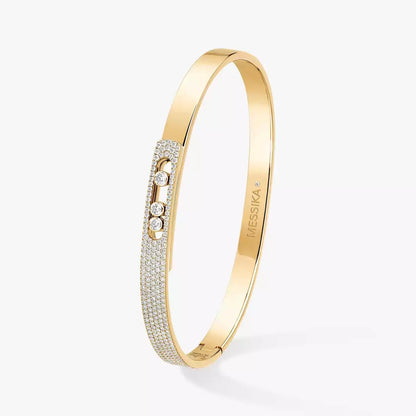 [LUXE]Move Noa Rose Gold Pavé Diamond Bangle Bracelet