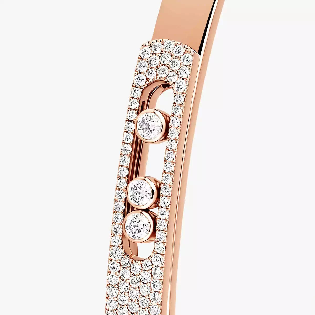 [LUXE]Move Noa Rose Gold Pavé Diamond Bangle Bracelet