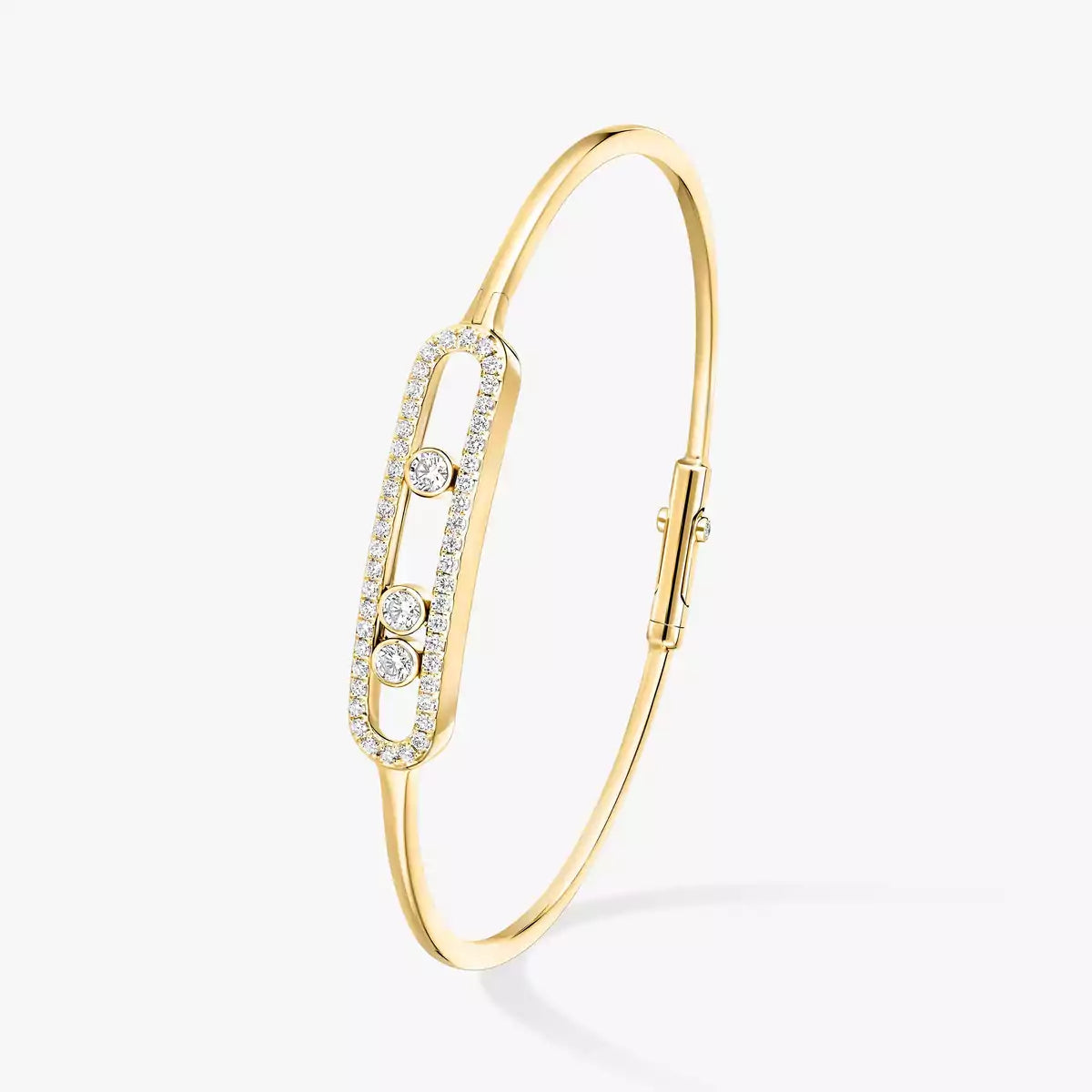 [LUXE]Move Pavé Diamond Bangle Bracelet M