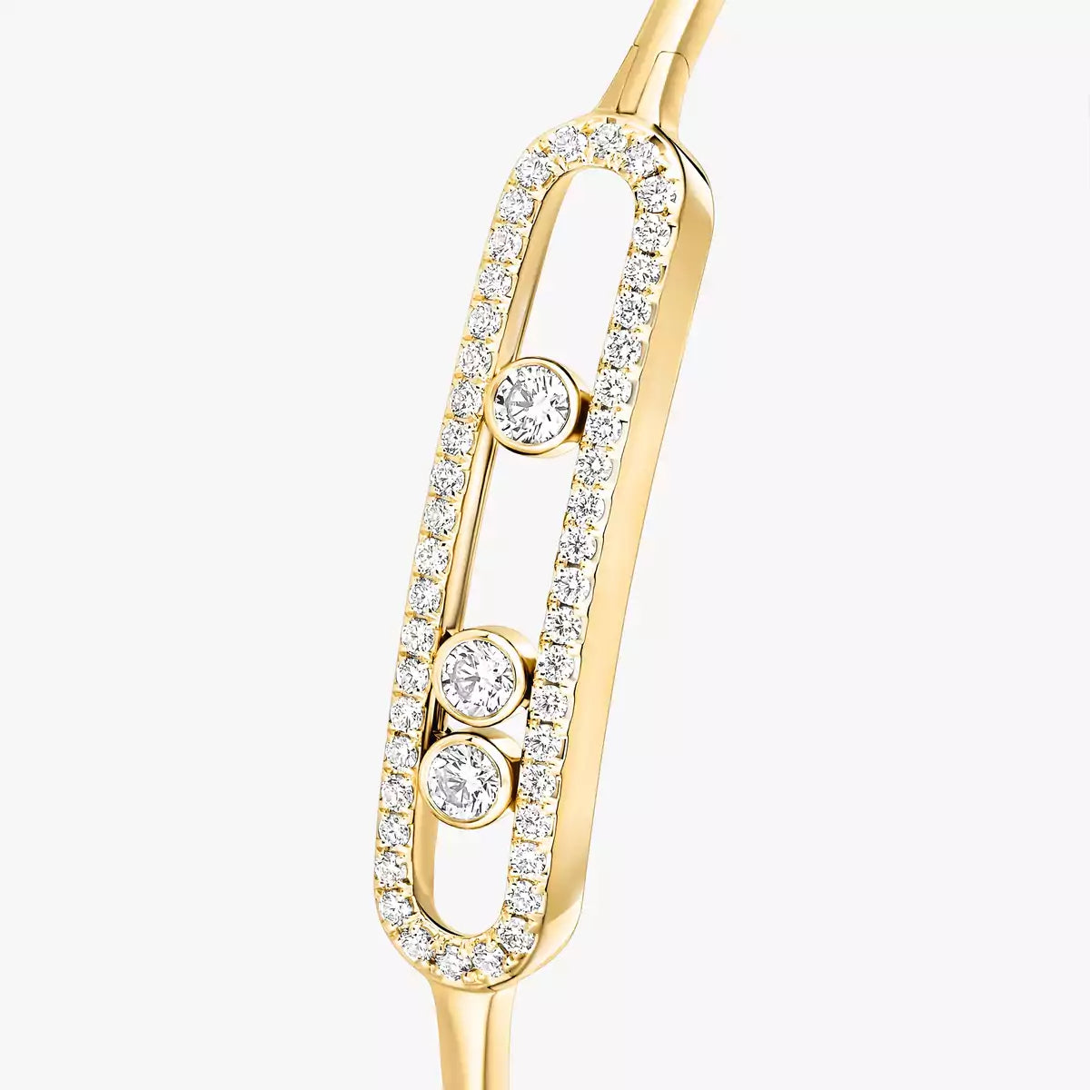 [LUXE]Move Pavé Diamond Bangle Bracelet M
