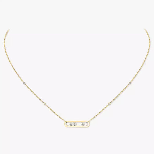 [LUXE] Baby Move Gold Diamond Necklace