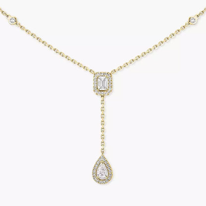 [LUXE]Gold Diamond Tie Necklace