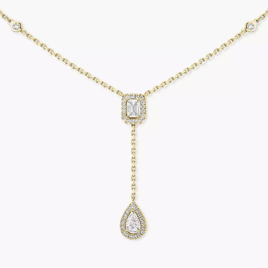[LUXE]Gold Diamond Tie Necklace