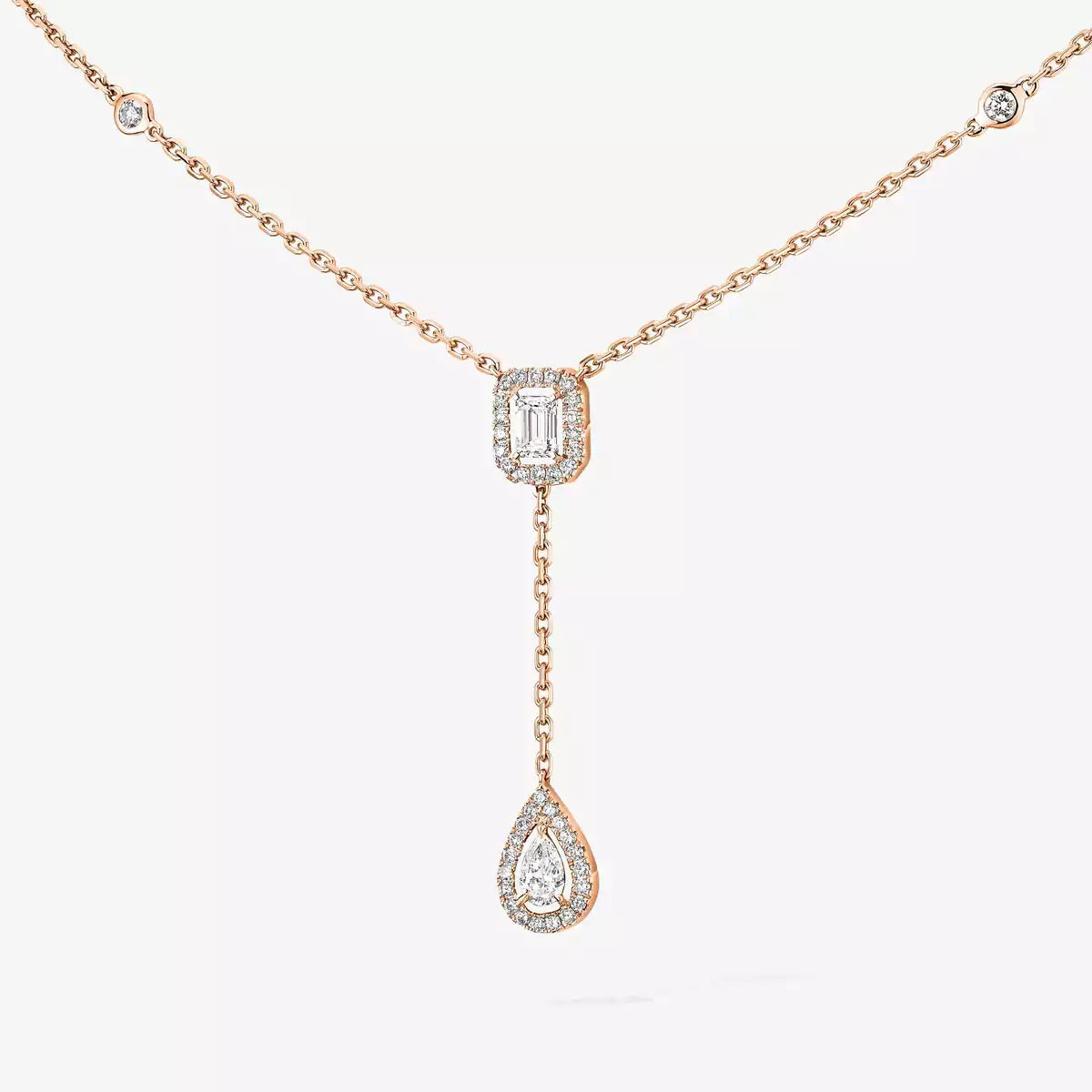[LUXE]Gold Diamond Tie Necklace