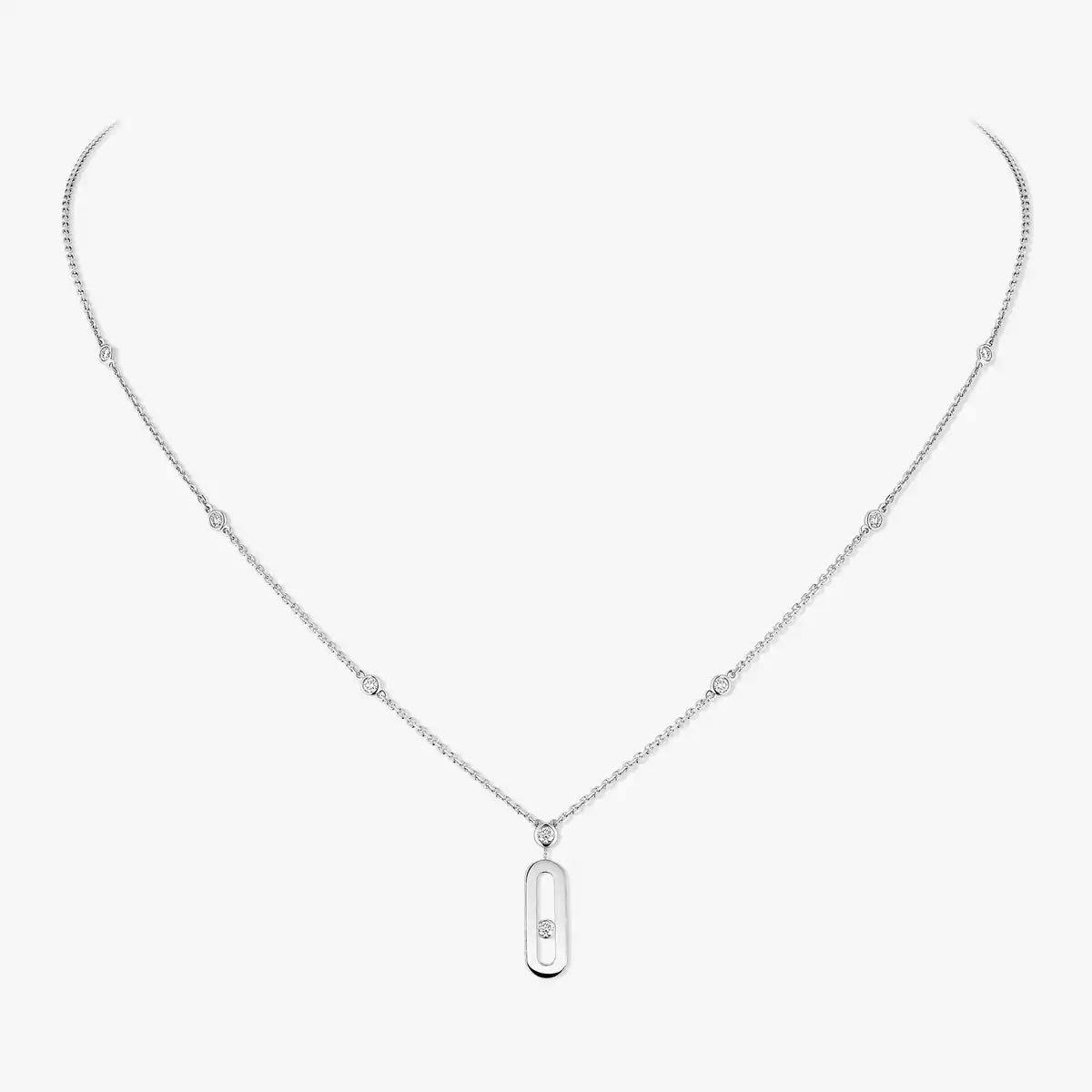 [LUXE] Move Uno Gold Diamond Long Necklace