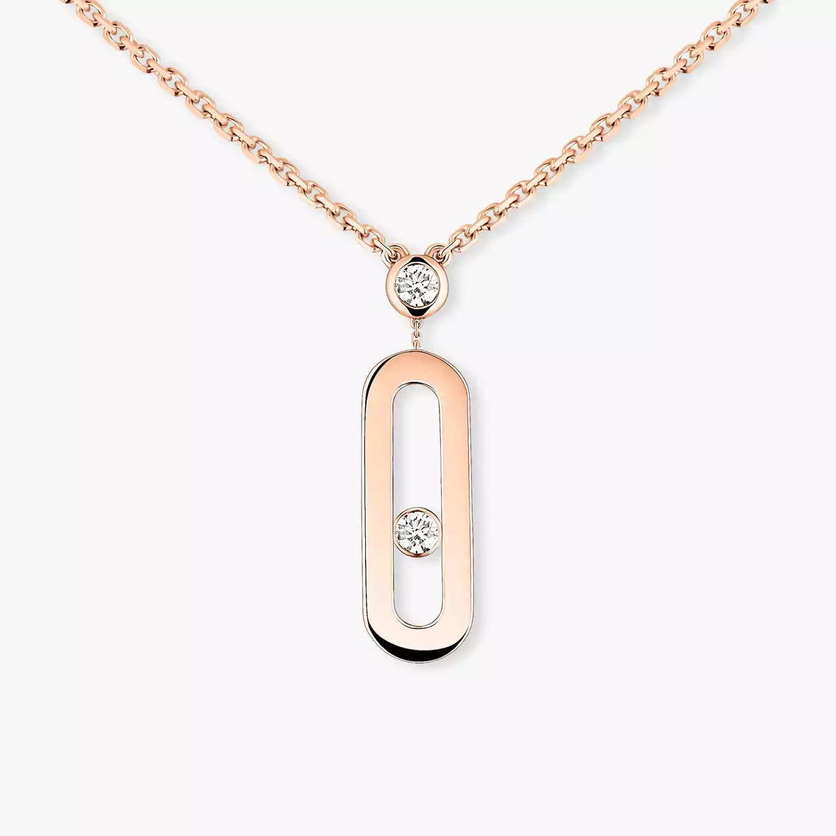 [LUXE] Move Uno Gold Diamond Long Necklace