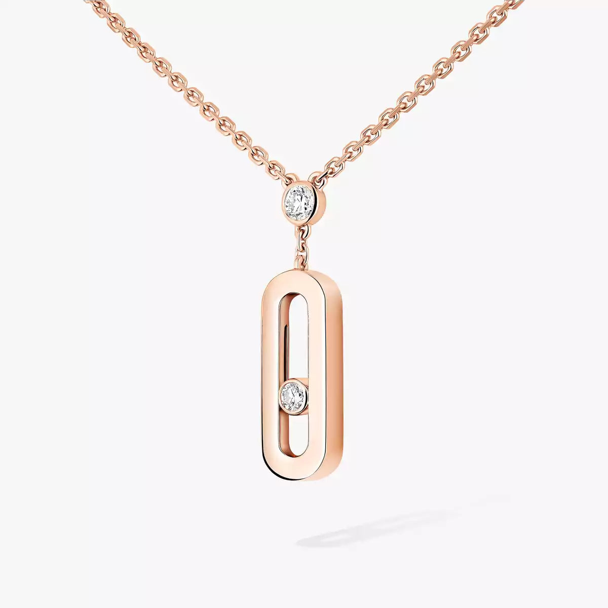 [LUXE] Move Uno Gold Diamond Long Necklace