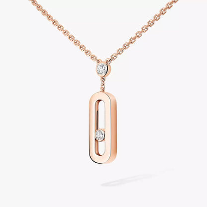 [LUXE] Move Uno Gold Diamond Long Necklace