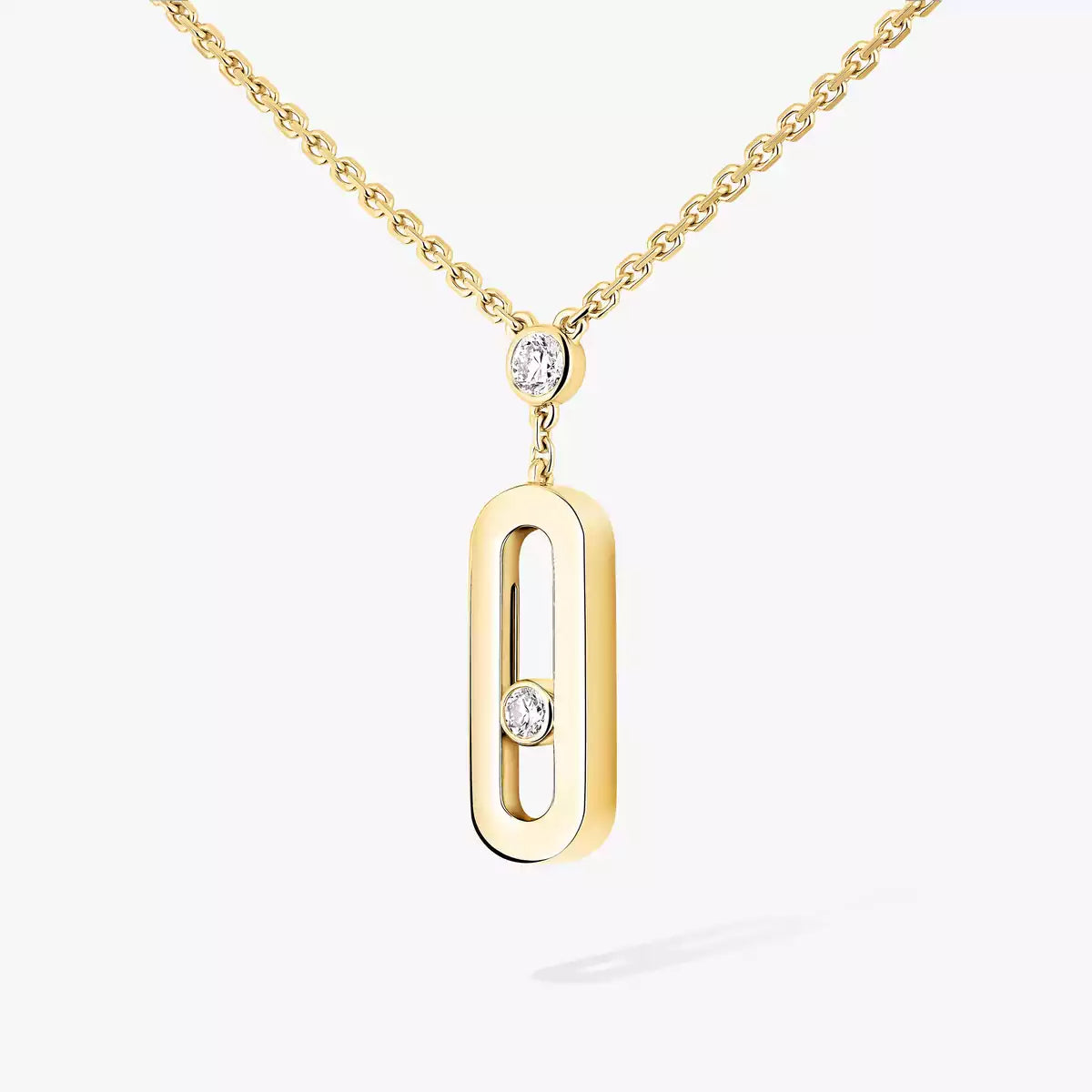 [LUXE] Move Uno Gold Diamond Long Necklace