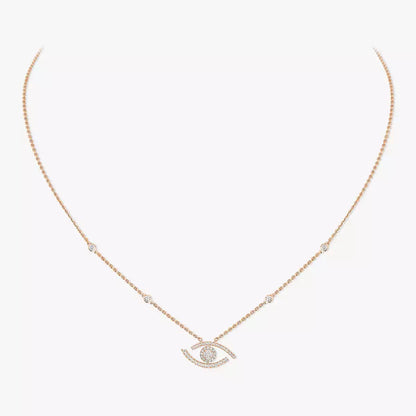 [LUXE]Pave_ Diamond Necklace Lucky Eye