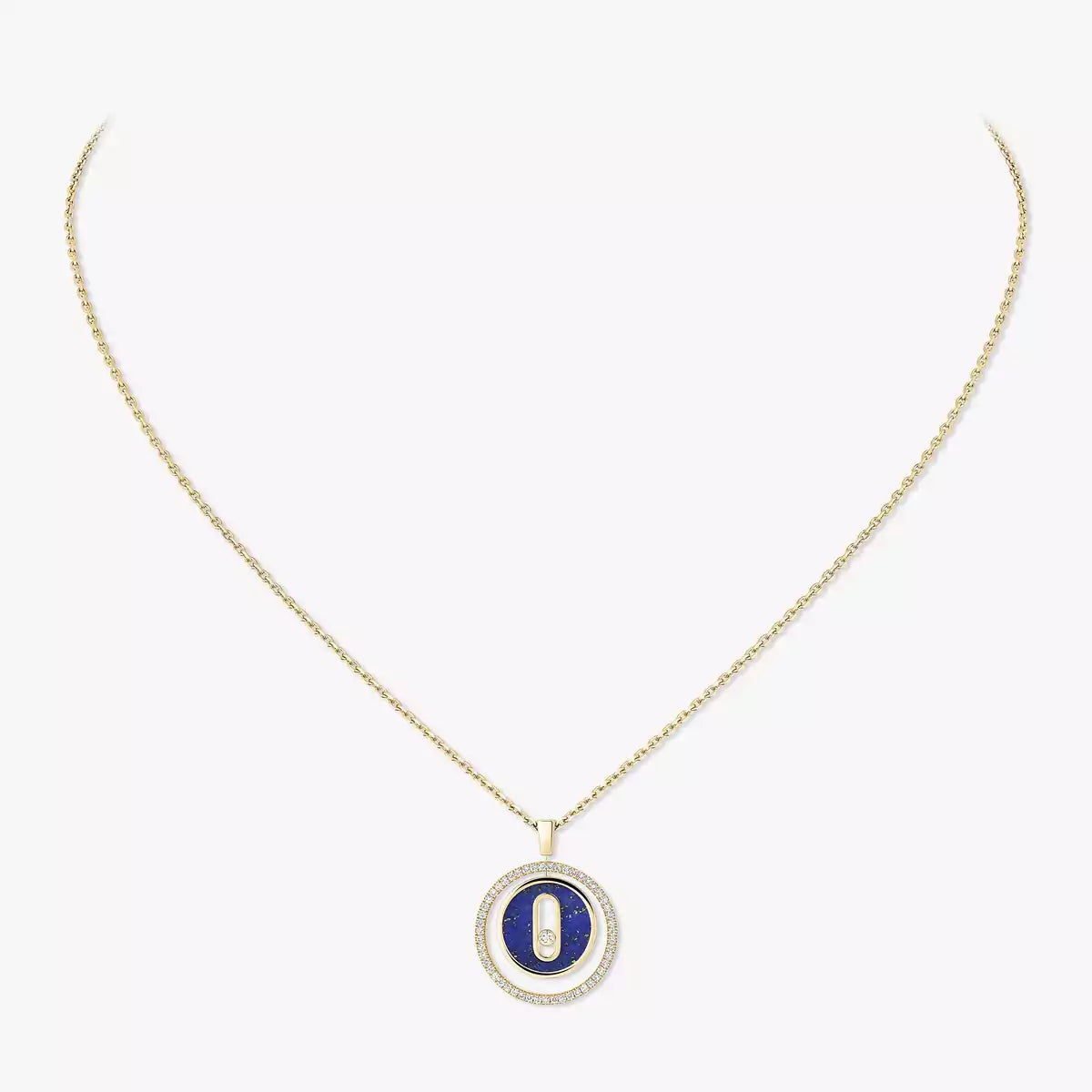 [LUXE]Lucky Move Diamond Necklace in Rose Gold and White Mother-of-Pearl