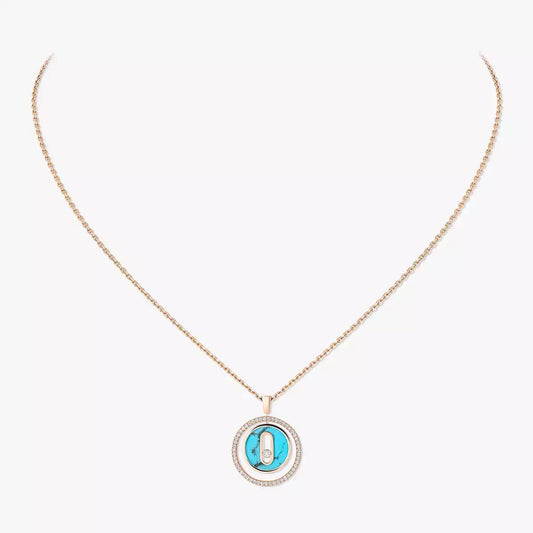 [LUXE]Lucky Move Diamond Necklace in Rose Gold and White Mother-of-Pearl