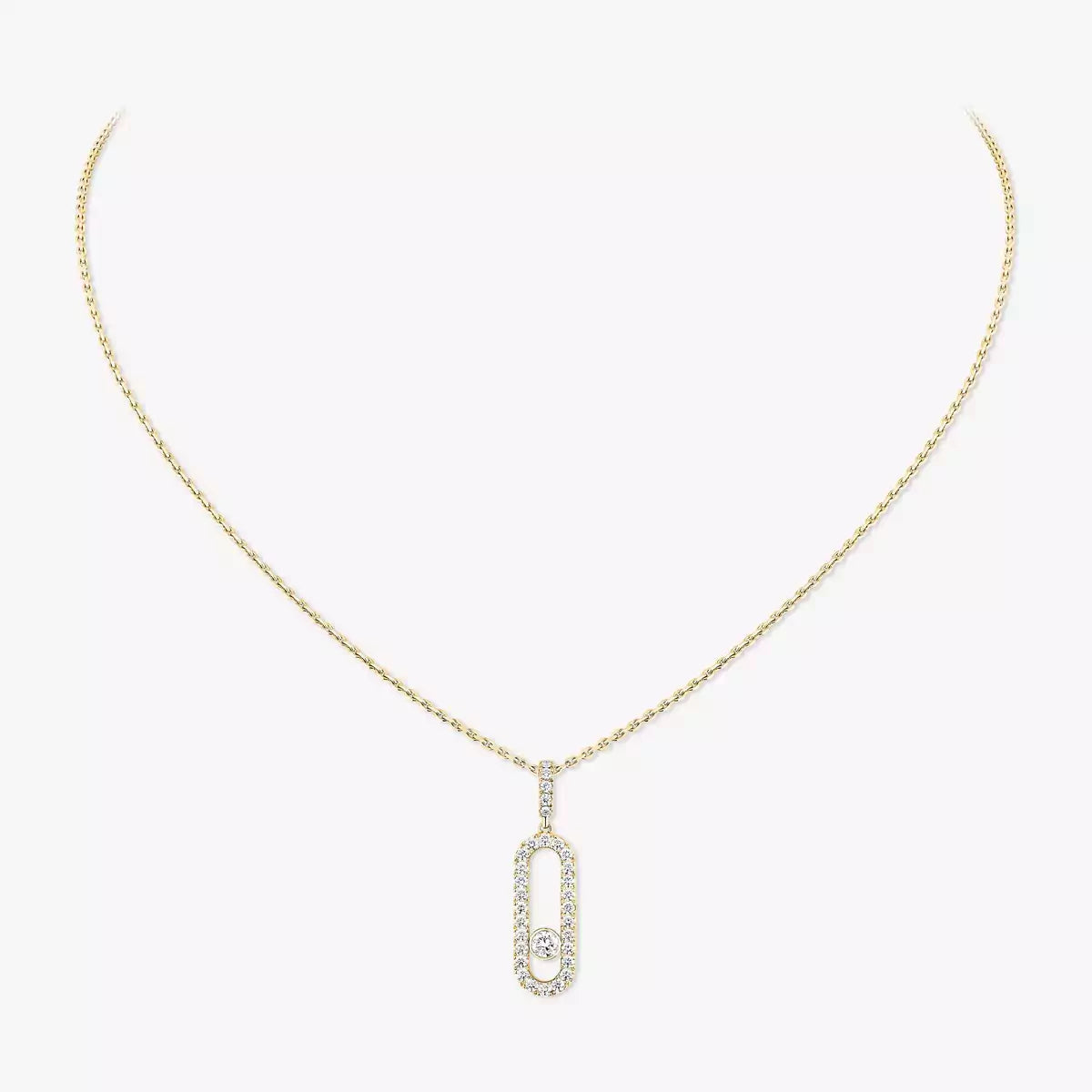[LUXE]Move Uno Diamond Necklace in Rose Gold