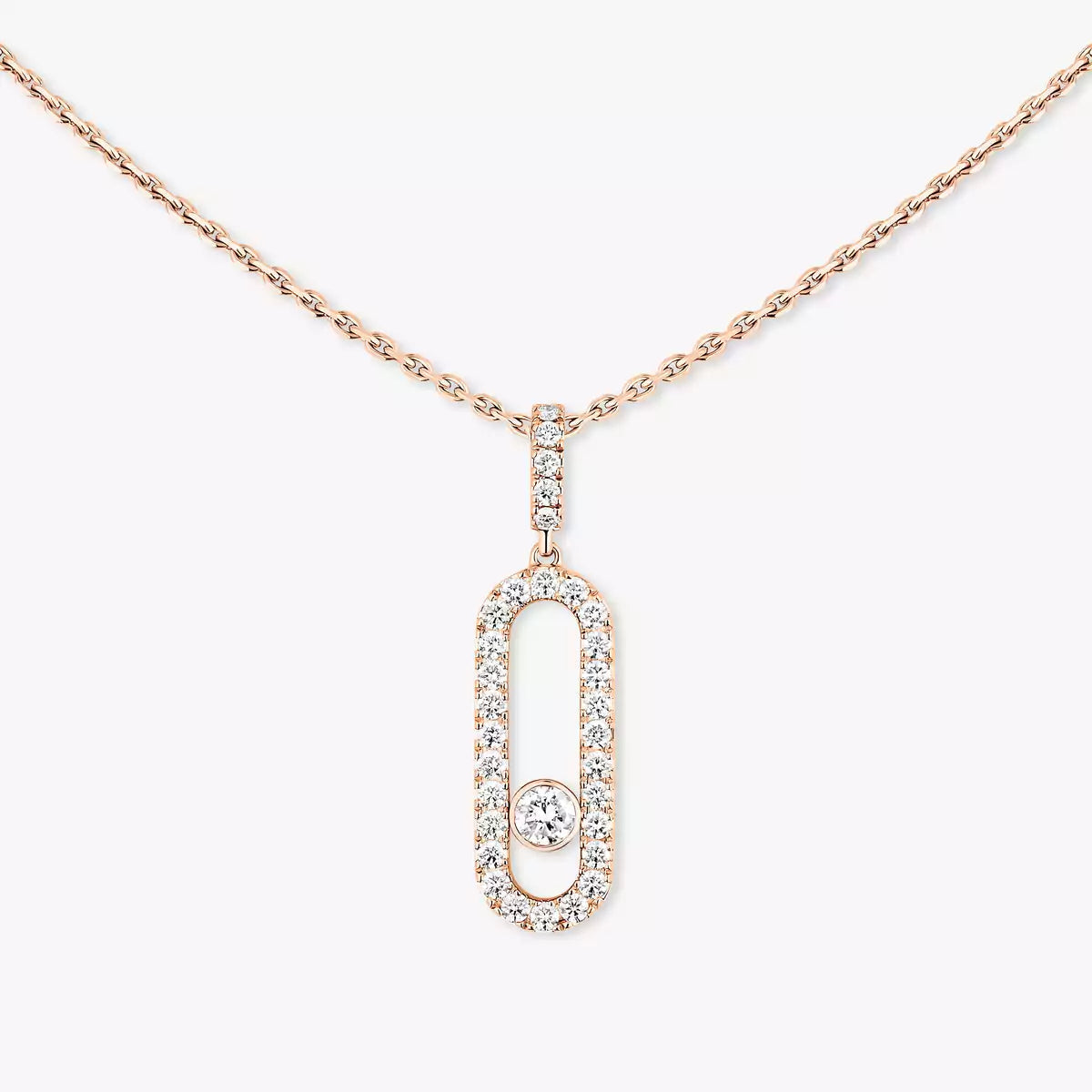 [LUXE]Move Uno Diamond Necklace in Rose Gold