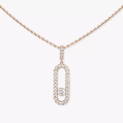 [LUXE]Move Uno Diamond Necklace in Rose Gold
