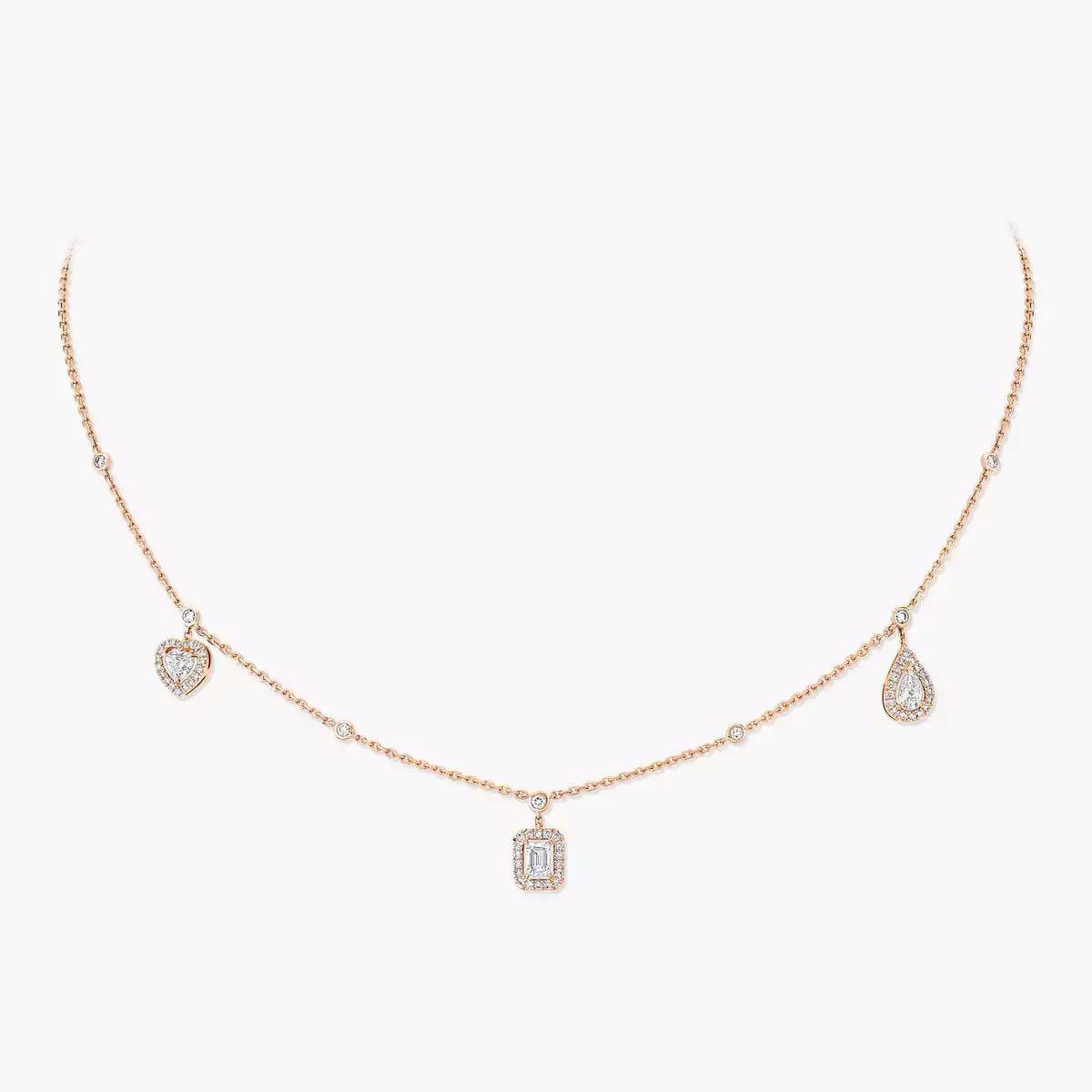 [LUXE]My Twin Diamond Necklace in Silver