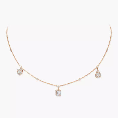 [LUXE]My Twin Diamond Necklace in Silver