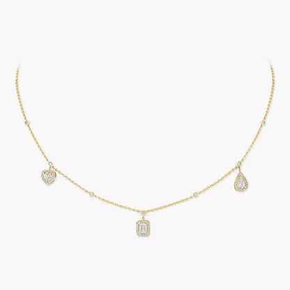 [LUXE]My Twin Diamond Necklace in Silver
