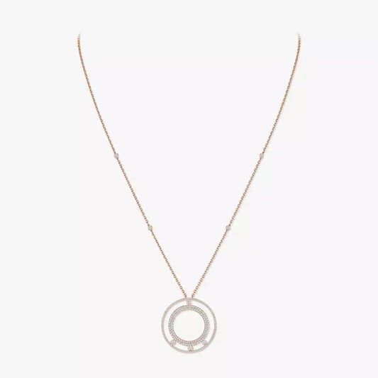 [LUXE]Move Romane Long Pave_-Set Diamond Necklace