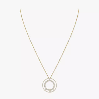 [LUXE]Move Romane Long Pave_-Set Diamond Necklace