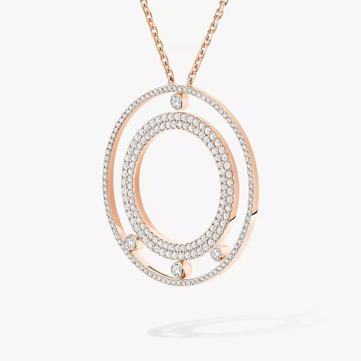 [LUXE]Move Romane Long Pave_-Set Diamond Necklace