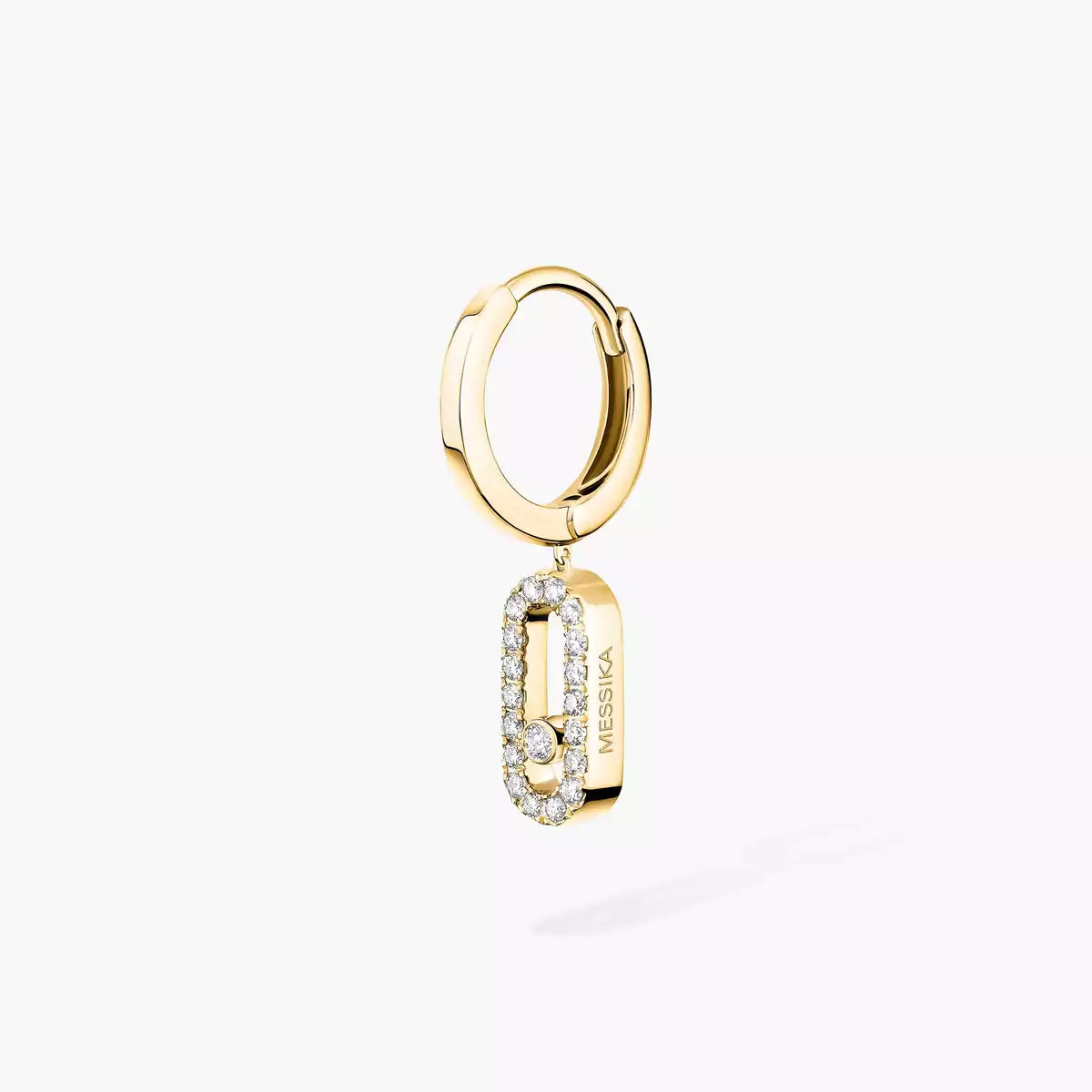 [LUXE]Move Uno Single Diamond Hoop Earring