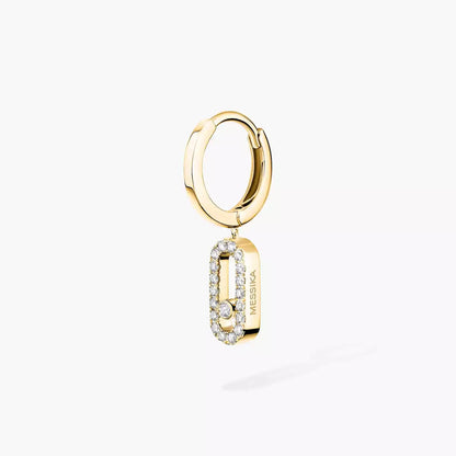 [LUXE]Move Uno Single Diamond Hoop Earring