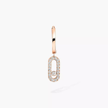 [LUXE]Move Uno Single Diamond Hoop Earring