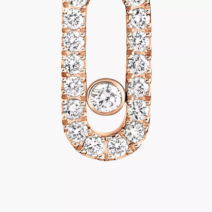 [LUXE]Move Uno Single Diamond Hoop Earring