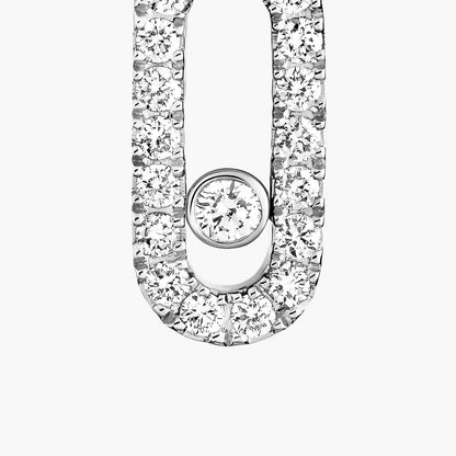 [LUXE]Move Uno Single Diamond Hoop Earring