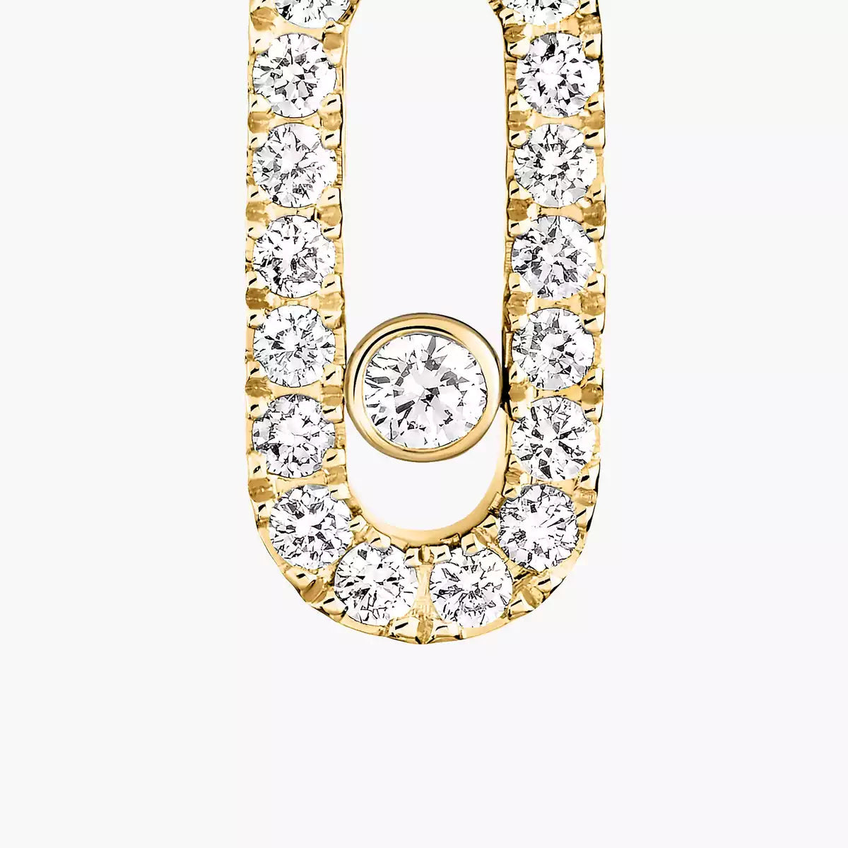 [LUXE]Move Uno Single Diamond Hoop Earring