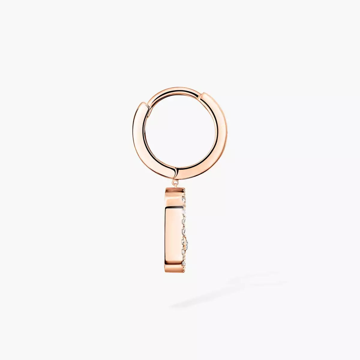 [LUXE]Move Uno Single Diamond Hoop Earring