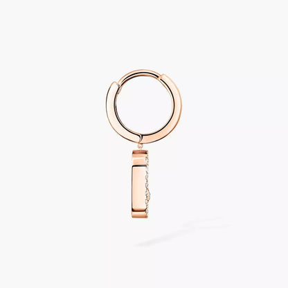 [LUXE]Move Uno Single Diamond Hoop Earring