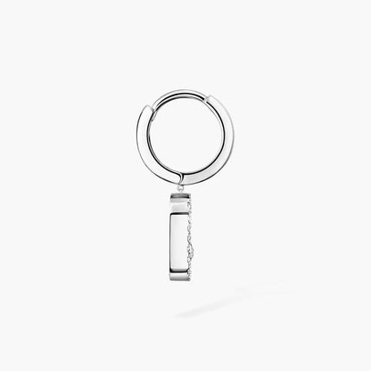 [LUXE]Move Uno Single Diamond Hoop Earring
