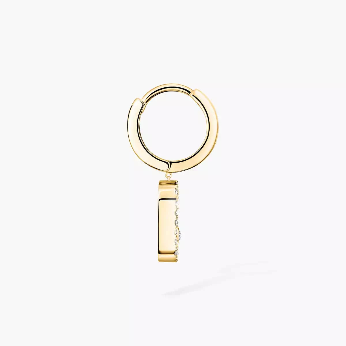 [LUXE]Move Uno Single Diamond Hoop Earring