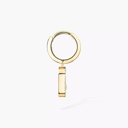 [LUXE]Move Uno Single Diamond Hoop Earring