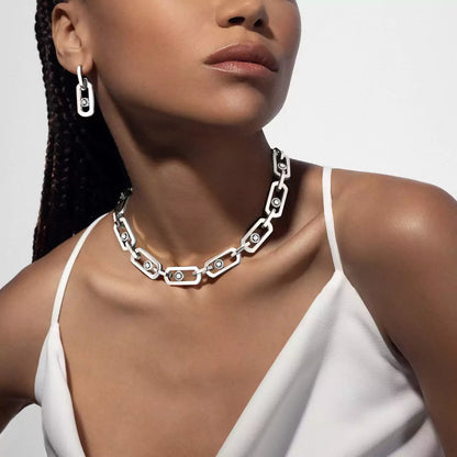 [LUXE]So Move XL Diamond Pendant Earrings