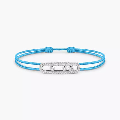 [LUXE]MK Care(s) pink cord pavé bracelet