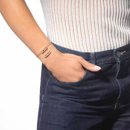 [LUXE]MK Care(s) pink cord pavé bracelet