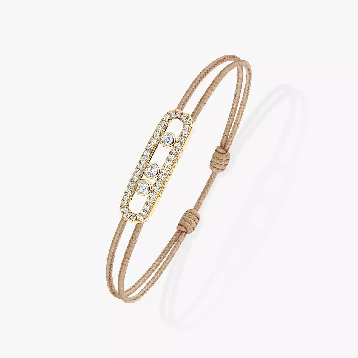 [LUXE]MK Care(s) pink cord pavé bracelet